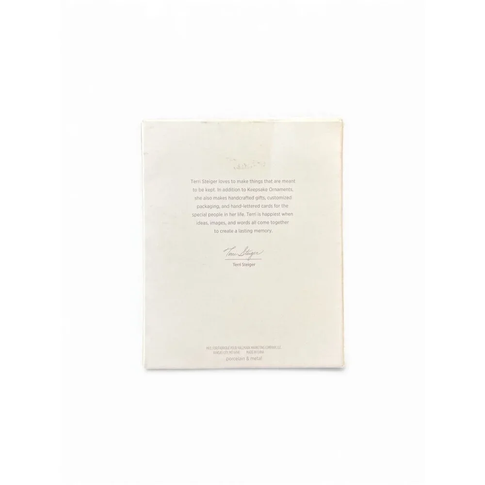 Hallmark Keepsake 2019 Truly Deeply Foreverly Porcelain & Metal Photo Frame Orna